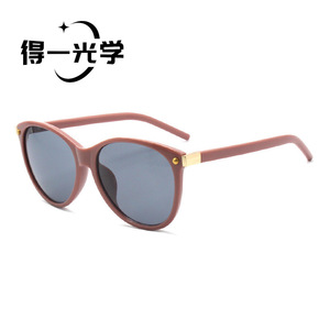 Women's Round Frame <b>Sunglasses</b> Black PC UV400 Protection Type 3 Sunshades - Product Image 3