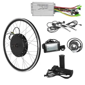 Auopay-Kit de conversión de bicicleta eléctrica, controlador de doble modo de tracción directa, rueda delantera, e-bike, 26 ", 48V, 2000W, almacén de EE. UU.