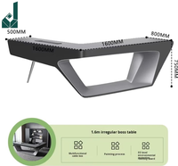 Bureau de direction moderne de luxe, table de bureau pour PDG, bureau en forme de L, fabricant de mobilier de bureau