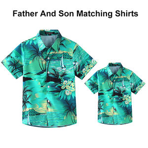 Modello Logo personalizzato papà <span class=keywords><strong>e</strong></span> Me uomini ragazzi camicie hawaiane alla rinfusa <span class=keywords><strong>padre</strong></span> <span class=keywords><strong>e</strong></span> <span class=keywords><strong>figlio</strong></span> vestono camicie abbinate - Product Image 3