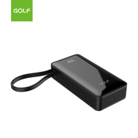 Vente en gros chargeur de batterie au lithium de taille mini LCD numérique PD 20W batterie externe à charge rapide 10000mAh avec câble