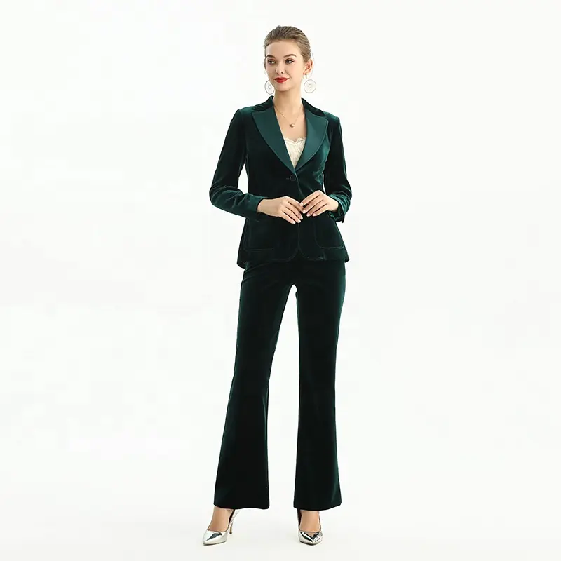 NJ146 customizable Women Office Casual Business Outer velvet blazers Coat Jackets