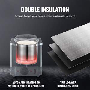 DB Wholesale Commercial Electric Cheese Dispenser Pump 2,3 Qt Hot Fudge Warmer Dispensador de plástico para bebidas Rango de temperatura - Product Image 4