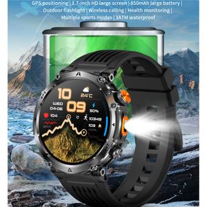 Reloj Inteligente 2026, Gran Venta, 3ATM Impermeable, GPS de Ultra Alta Precisión, Luz LED para Exteriores, Reloj Inteligente para Hombre - Product Image 2