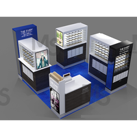 Kunden spezifische optische Brille Shop Innen architektur Dekoration Holz Brillen Display Showcase LED maßge schneiderte Optiker Kiosk Möbel