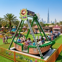 Manège Nova Rides Mini Viking Pirate Ship SPS-FOREST en fibre de verre pour extérieur, 8 à 12 places, pour enfants et familles, parcs d'attractions, fêtes foraines