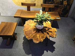 CONTACT US BULK ORDER Natural Solid Wood Root <b>Coffee</b> <b>Table</b>, Handmade <b>Rustic</b> Live Edge Wood <b>Table</b> for Living Room Furniture - Product Image 3