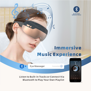 Masajeador de ojos inalámbrico con calor y música Bluetooth Terapia facial compacta para la tensión ocular Hinchazón Sueño Viaje Esencial - Product Image 5