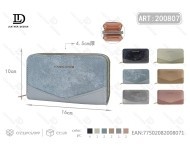 Portefeuille double fermeture éclair pour femme, taille moyenne, en PU, style minimaliste - Product Image 1