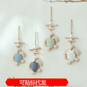Mediterranean Style 3D Sea Turtle <b>Wall</b> Hanging Ornament Wood Color Home <b>Decor</b> Entryway Living Room Bedroom Decoration - Product Image 5