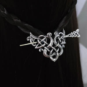 Vintage Zilver Haarspelden Metalen Knoop Celtics Haar Clip Viking Retro Haarspeldjes Accessoires Sieraden Chop Sticks Hair Pin Voor Vrouwen - Product Image 2