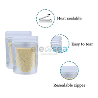 Sachet Doypack Transparent Anti-humidité Personnalisé avec Fenêtre pour Aliments Secs, Bonbons, Noix, Croustilles, Aliments pour Animaux, Sucre, en Plastique PE