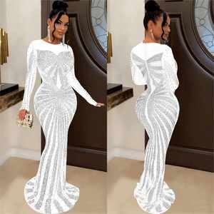 Vestidos Transparentes de Diseñador de Moda para Mujer, de Marca Famosa de Lujo, Bordados, para Cenas, Fiestas y Clubes - Product Image 5