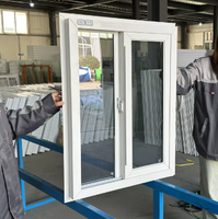 Fenêtre coulissante en PVC à double vitrage, économie d'énergie, avec stores intégrés, volets, intimité et isolation phonique pour bureau et maison