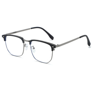 Gafas Ópticas Unisex de Media Montura TR de Aleación 31012, Montura Negra Cuadrilátera, Puente Mediano, Lentes de PC, Origen Taizhou - Product Image 5