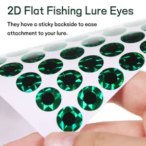 Flat Fishing Lure Eyes 2D Artificial Fish Eyes Sticker For Slow Jigging Metal Jig Lure 3mm-12mm Fly Tying Material