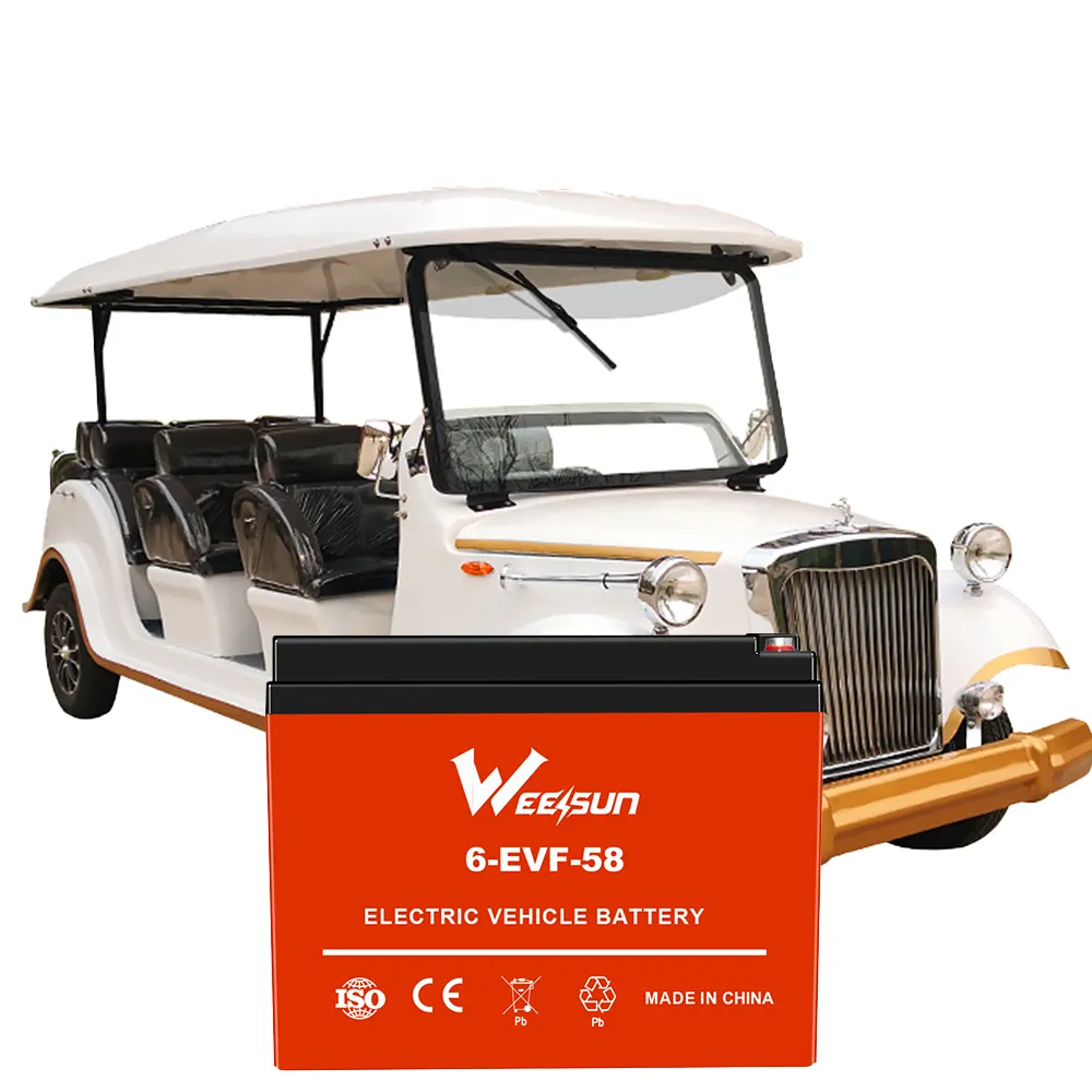 6 evf 50 6-evf-58 fauteuil roulant électrique ev batterie pour véhicule électrique à quatre roues batterie fauteuil roulant électrique 12v 50ah