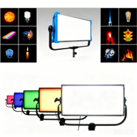 Projecteur vidéo professionnel RVB 300W AI-300C, panneau lumineux de studio pleine couleur avec 12 effets CRI95 pour la photographie