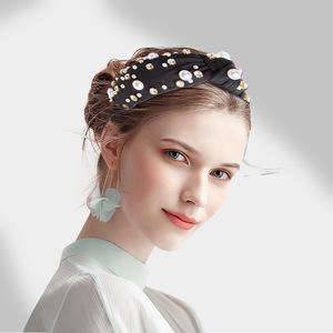 Serre-têtes Hua Liyu en perles et strass multicolores noués pour femmes, style frais et doux - Product Image 3