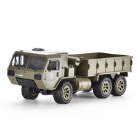 Camion militaire télécommandé 6 roues motrices 15 km/h 2,4 GHz avec caméra FPV Wi-Fi, véhicule tout-terrain RC pour escalade sur rochers