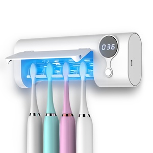 Rechargeable Tooth Brush Holder Wall-Mounted No Drilling 4 Slots Timer Function UV Toothbrush Cleaner - Product Image 2