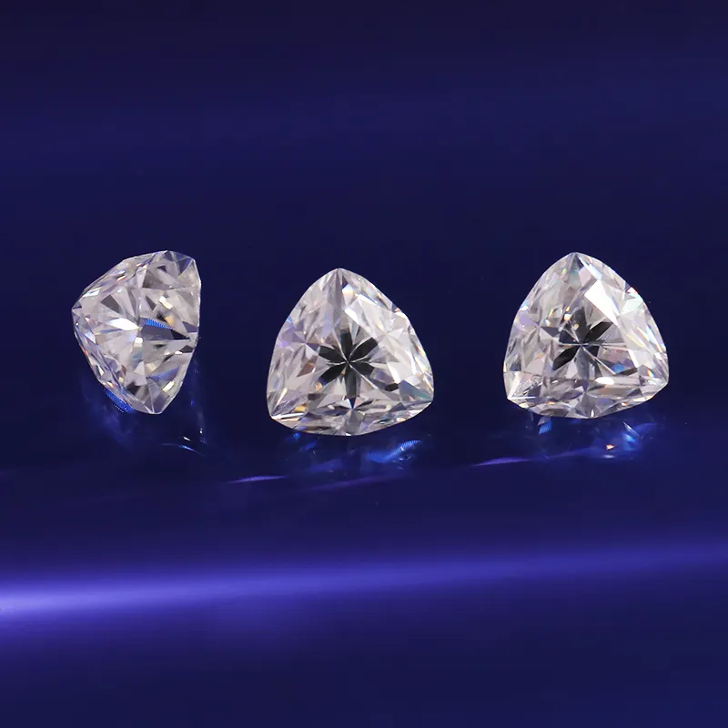 Manufacture customized DEF moissanite loose stones trillion cut DEF diamond for Jewelry making
