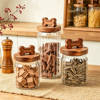 Nouveaux pots en verre pour aliments pour animaux, pots pour friandises pour animaux, pots de stockage pour aliments lyophilisés et pots de stockage pour friandises pour chats