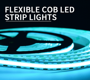Venta caliente Tiffany Blue 420LEDs 24V 12 W/m Tira de <span class=keywords><strong>LED</strong></span> COB personalizable para la decoración del hogar o Bar - Product Image 6