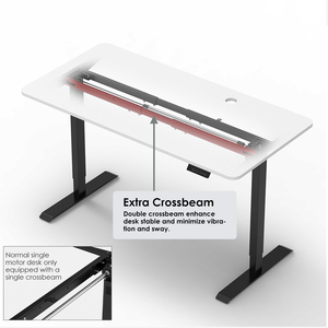 2SACRHF2A Single Brushless Motor Double Crossbeam Design <strong>Adjustable</strong> Standing Desk Frame Electric Lift <strong>Table</strong> <strong>Adjustable</strong> <strong>Height</strong> - Product Image 3