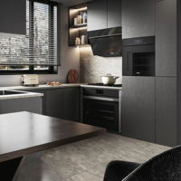 Armoire de rangement de cuisine moderne en acier inoxydable, résistante à l'eau, écologique, multifonctionnelle, personnalisable, fabricant OEM ODM