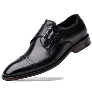 <span class=keywords><strong>Chaussures</strong></span> en cuir pointues pour hommes, style britannique, respirantes, antidérapantes, à enfiler, pour l'automne - Product Image 5
