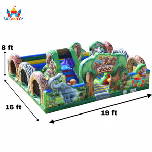 Parque Temático Inflable de PVC para Niños WINWAYTOUS Personalizado, Comercial, para Exteriores, con Temática de Zoológico, para Alquiler, con Capacidad para 2 Pasajeros de 100-500 kg - Product Image 2