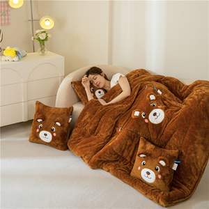 Hot Selling Milk Fleece Pillow <strong>Blanket</strong> Warm Cozy 2-in-1 Soft <strong>Comfort</strong> for Sofa Bedroom Travel Lightweight Home Decor - Product Image 3