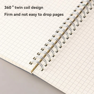 Quaderno a Spirale Deli L5070, Formato A5, Righe Orizzontali, <span class=keywords><strong>Quadretti</strong></span>, Pagine Bianche, Alta Qualità per Studenti e Ufficio - Product Image 5