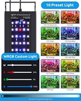 Lámpara LED Programable para Acuario Seaoura SR-659 24/7 con Simulación de Amanecer y Atardecer, Termómetro Integrado, WRGB