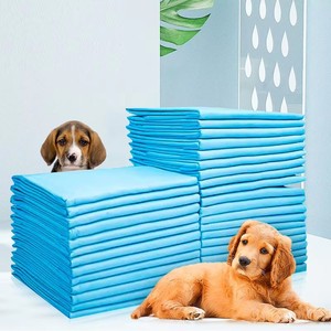 Tapis d'entraînement pour chiens jetables en fibres absorbantes, aides à l'apprentissage de la propreté, épaissis, à usage unique, bleus, 20 unités - Product Image 3