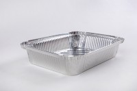 Barquettes rectangulaires en aluminium avec couvercle en PP, résistantes au four, de qualité alimentaire, en carton moulé, pour la restauration et les plats à emporter (BBQ) – Lot en vrac
