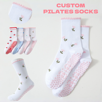 Chaussettes de Pilates tricotées Bioserica Era Advanced pour femmes avec grip – Design à revers inférieur, antibactériennes, écologiques, pour une meilleure posture