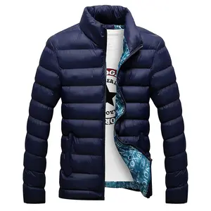 Hot Sale Man Winter Jacket Stand Collar Parka Jacket Solid Thick Jackets and Coats Mens Winter Parkas M-5XL