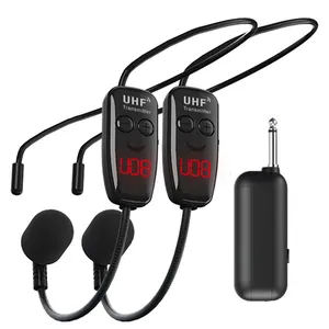 تسليم سريع سعر المصنع المزدوج UHF microfono condensador اللاسلكية البسيطة ميكروفون الهاتف المحمول سماعات رأس لاسلكية ميكروفون