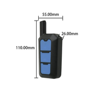 Longue portée 3 boutons OPEN STOP CLOSE Télécommande avec code de roulement Code fixe Code d'apprentissage 1527 433mhz Métal