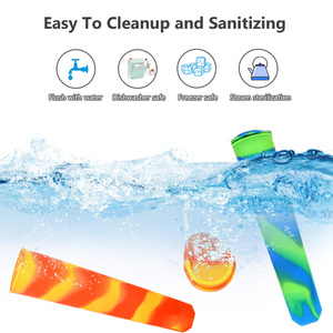 Nhiều Màu Tái Sử Dụng Silicone Popsicle Khuôn Với Kèm Theo Nắp Nhỏ Giọt Miễn Phí <span class=keywords><strong>Ice</strong></span> Pop Mô Hình Cho Trẻ Em Cho Sữa Chua <span class=keywords><strong>Ice</strong></span> <span class=keywords><strong>Cream</strong></span> Công Cụ - Product Image 3