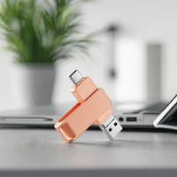 Pendrives de Metal Giratorios de 8GB-2TB Interfaz de Tipo C Disco Flash Pen Drive Memoria Usb Custom Cle Usb Flash Drives