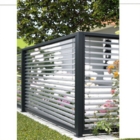 Système d'éclairage de sécurité extérieur moderne en alliage d'aluminium thermolaqué avec détecteur de mouvement pour bordures de jardin, clôtures, treillis et portails (norme CE)