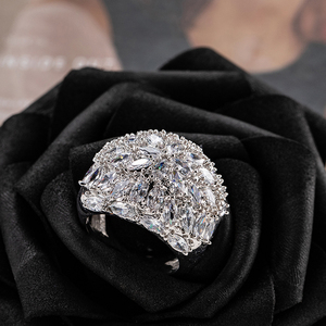 las mujeres los hombres la anillos de circón cúbico de Micro Pave fila Bling CZ de moda anillo de cobre joyas de <span class=keywords><strong>Bohemia</strong></span> - Product Image 2