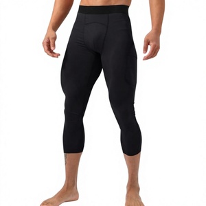 Nouveau Legging Capri Tendance pour Homme, Uni, à Taille Élastique Ajustable, Longueur Mollet, Séchage Rapide, pour l'Entraînement - Product Image 5