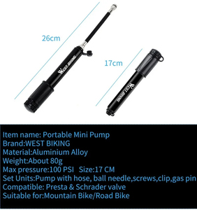 Portable 100Psi haute pression Mini vélo <span class=keywords><strong>pompe</strong></span> à Air étanche en plastique basket-ball <span class=keywords><strong>pompe</strong></span> à Air pour l'utilisation <span class=keywords><strong>de</strong></span> vélo <span class=keywords><strong>de</strong></span> route - Product Image 5