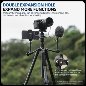 Trọng Lượng Nhẹ Phổ Tripod Nhôm Du Lịch Vlog Máy Ảnh DSLR Tripod <span class=keywords><strong>Monopod</strong></span> 360 Toàn Cảnh Bóng Đầu Du Lịch Tripod - Product Image 6