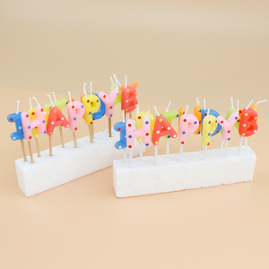 Candele all'Ingrosso per Compleanno con Forme Colorate a Pois, Candele per Torte di Compleanno - Product Image 2