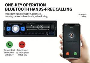 ขายส่งเครื่องเล่น MP3 พร้อมระบบ Android Auto และหน้าจอแสดงผล วิทยุ FM ช่องเสียบ USB/SD การ์ด แอมพลิฟายเออร์ติดรถยนต์ มีสินค้าในสต็อก - Product Image 5